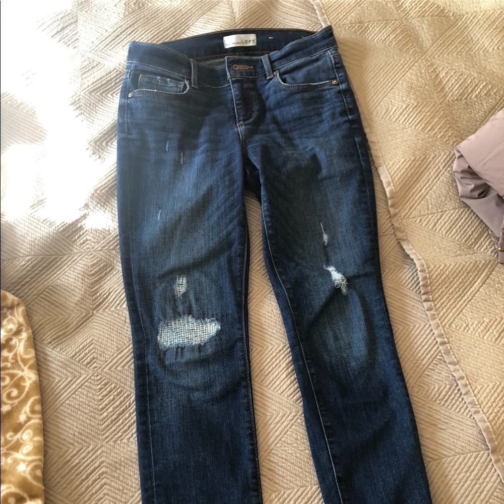 LOFT Medium Wash Skinny Jeans 25P/0P